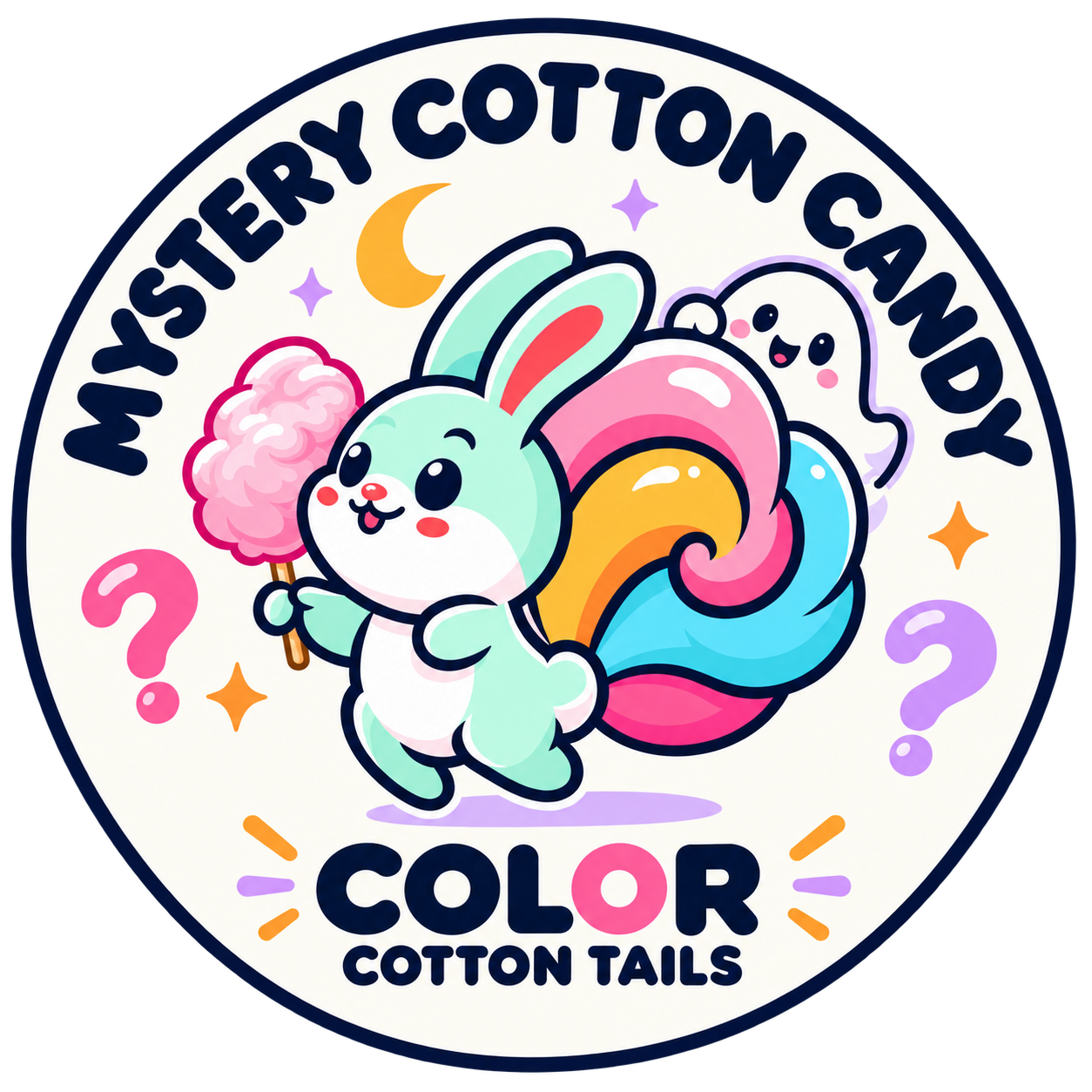 Color Cotton Tails mystery cotton candy label